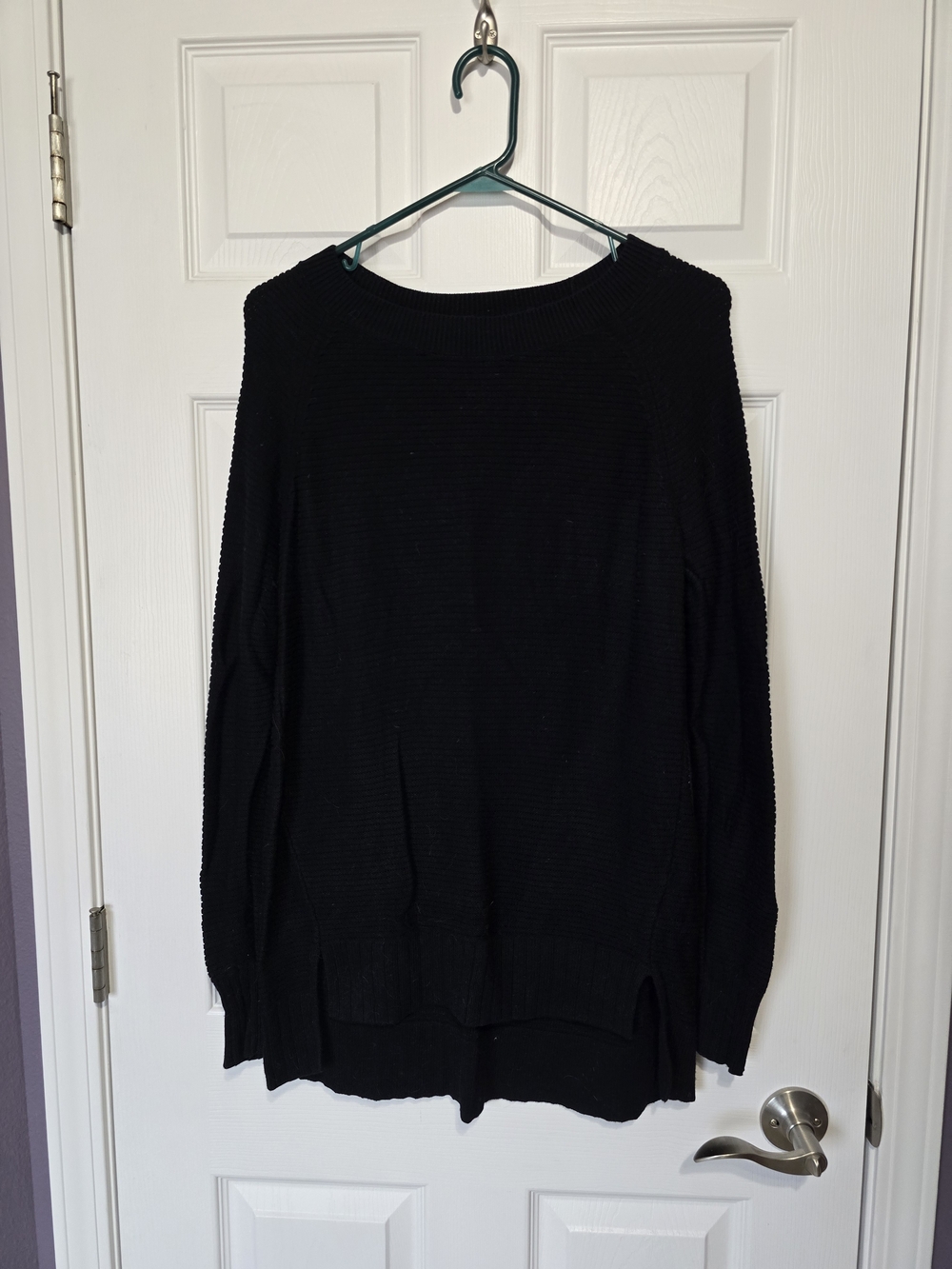 Old Navy Black Ribbed Crewneck Sweater